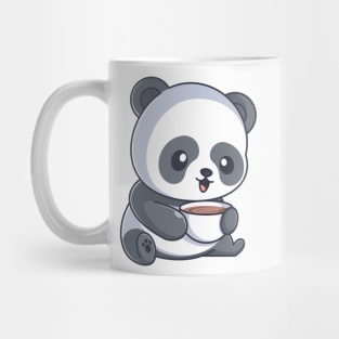 Cute panda drinking coffee Mug